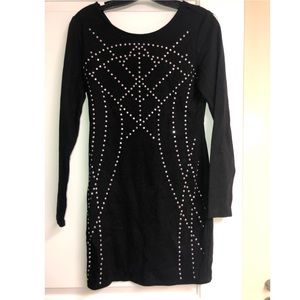Black Rhinestone Dress
